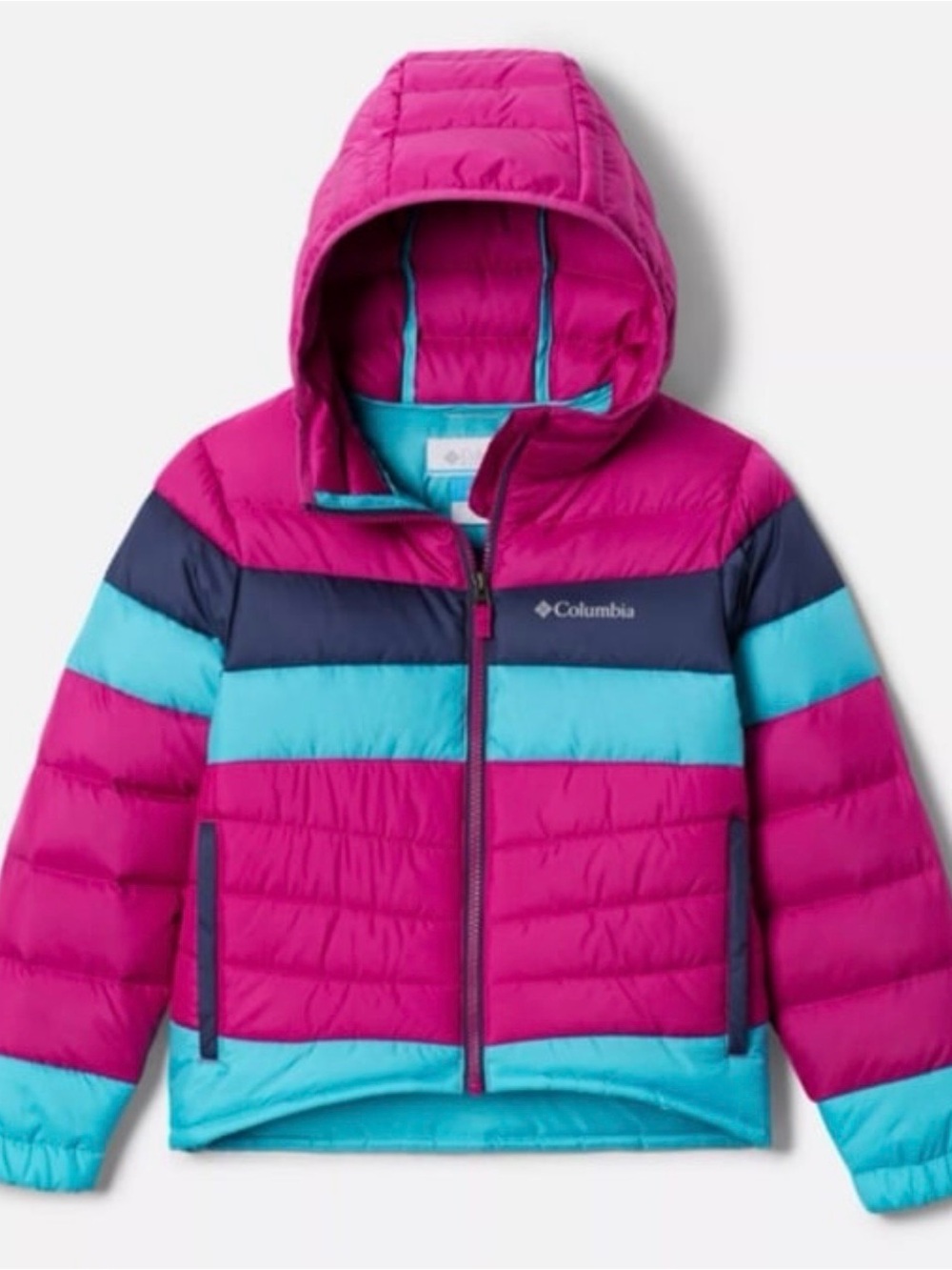 COLUMBIA TUMBLE ROCK DOWN HOODED JACKET GIRLS M (10/12)